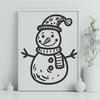 Unique Snowman In SVG Free Commercial Use Download