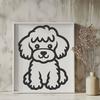 Free Sitting Poodle Stencil - SVG