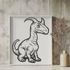 Artistic Dinosaur - Glowforge DXF