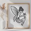 Free Unique Fairy Digital Drawing DXF - Commercial Use