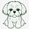 Free Artistic Shih Tzu Template