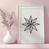 Free Unique Star Clip Art DXF - Commercial Use