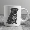 Beautiful Pug SVG - For Laser Engraver Project