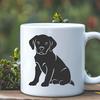 Sitting Labrador Retriever Clip Art - SVG Free Download