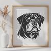 Beautiful Rottweiler In DXF