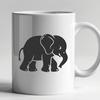 Beautiful Elephant In SVG, PNG, PDF And DXF File Formats - Free