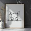 Unique Rhino Clip Art DXF - Free Download