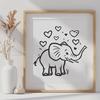 Free Stunning Elephant - Free DXF Download, Commercial Use