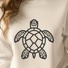 Beautiful Sea Turtle Digital Art In DXF For Free Download