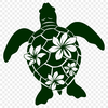 Floral Sea Turtle Design