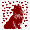 Sitting Shetland Sheepdog Vector Drawing