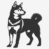 Artistic Standing Shiba Inu PNG