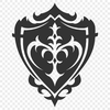 Geometric Shield Design: A Beautiful Vector Template A detailed, ornate shield with a geometric pattern, ideal for vector art designs.