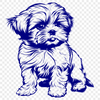 Free Sitting Dog Vector Drawing - SVG