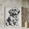 Sitting Dog Vector Drawing - DXF Free Download