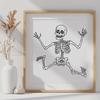 Artistic Skeleton In SVG, PNG, PDF And DXF File Formats - Free