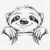 Sloth Printable Artwork In PNG & SVG - Free Digital Download