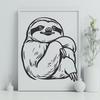 Stunning Sloth - Sublimation DXF