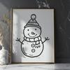 Unique Snowman In PDF - For Free Download, Commercial Use