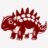 Artistic Baby Dinosaur Illustration - Free PNG