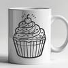 Artistic Cupcake - Food DXF