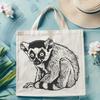 Stunning Lemur Vector Drawing