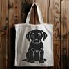 Artistic Sitting Labrador Retriever PNG