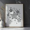 A stylized star symbol created as a vector graphic, suitable for various applications.