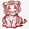 Free Sitting Cub - PNG Digital File