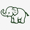 Unique Standing Elephant - PDF Digital File