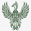 Artistic Pheonix Vector Craft File - Free DXF Download