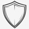 Elegant Shield Icon in Vector Format A detailed, high-contrast shield icon in vector format, suitable for various graphic designs.