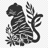 Big Cat Stencil In PNG & SVG - Free Digital Download