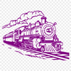 Unique Train Vector Drawing