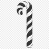 Artistic Candy Cane PNG - For Craft Project