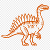 Artistic Dinosaur Vector Craft File - Free DXF Download