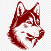 Beautiful Husky In DXF