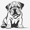 Sitting Bulldog SVG - Printable Image For Commercial Use