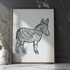 Unique Donkey Printable Image PNG - Free Download