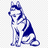 Sitting Dog Vector Craft File - Free DXF