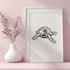 Free Unique Sea Turtle Vector Image SVG - Commercial Use