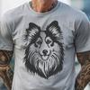 Beautiful Shetland Sheepdog Digital Drawing - Free PNG