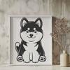 Free Sitting Shiba Inu Illustration