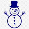 Free Unique Snowman Illustration