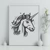 Artistic Unicorn Drawing In DXF For Free Download