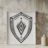 Vector Shield Design for Graphic Projects and Crafts Shield design for graphic projects, created as a vector SVG file.