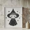 Witch Digital Artwork In SVG, PNG, PDF And DXF File Formats