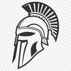 Detailed Warrior Figure Vector Art A detailed illustration of a classic Greek warrior wearing a helmet and armor.