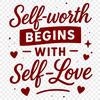 Inspiring Quote Design for Self Confidence Vector design quote about self worth and confidence with clean lines and bold typography.