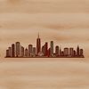 Modern Cityscape Design A digital illustration of a city skyline with skyscrapers and buildings in a stylized format.